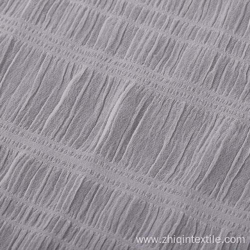 White striped crepe fabric